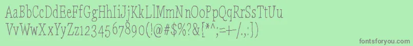 フォントLaikaComeHome – 緑の背景に灰色の文字