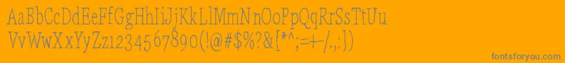 フォントLaikaComeHome – オレンジの背景に灰色の文字