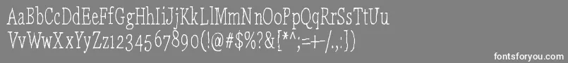 フォントLaikaComeHome – 灰色の背景に白い文字