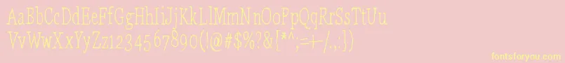 LaikaComeHome Font – Yellow Fonts on Pink Background