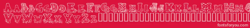 Counb Font – Pink Fonts on Red Background