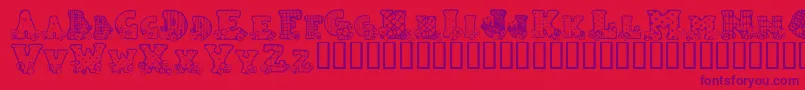 Counb Font – Purple Fonts on Red Background