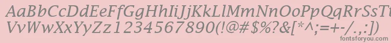 LucidaFaxItalic Font – Gray Fonts on Pink Background