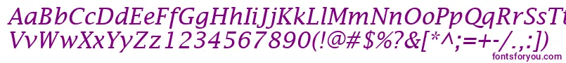 LucidaFaxItalic Font – Purple Fonts on White Background