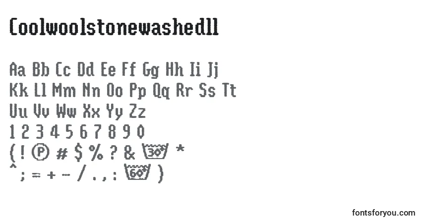 A fonte Coolwoolstonewashedll – alfabeto, números, caracteres especiais