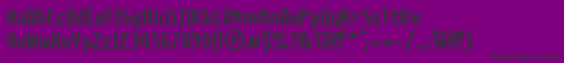 Coolwoolstonewashedll-Schriftart – Schwarze Schriften auf violettem Hintergrund