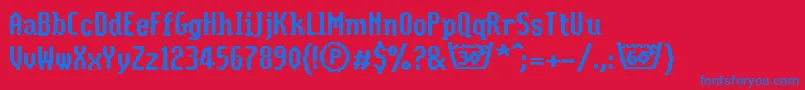 Coolwoolstonewashedll Font – Blue Fonts on Red Background