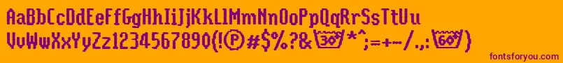 Coolwoolstonewashedll Font – Purple Fonts on Orange Background