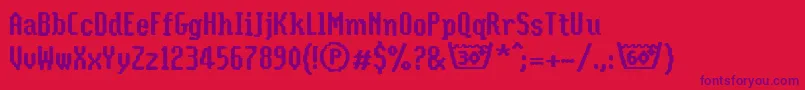 Coolwoolstonewashedll Font – Purple Fonts on Red Background