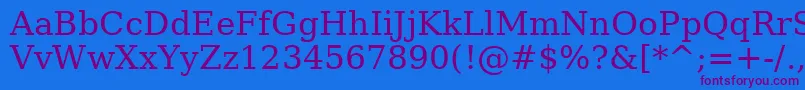 AeRehan Font – Purple Fonts on Blue Background