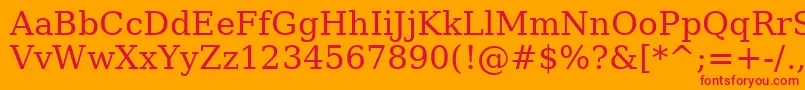 AeRehan Font – Red Fonts on Orange Background