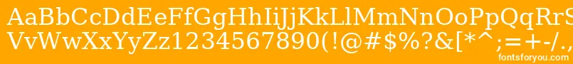AeRehan Font – White Fonts on Orange Background