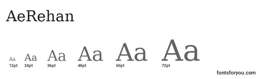 AeRehan Font Sizes