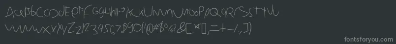 フォントDiodefont – 黒い背景に灰色の文字