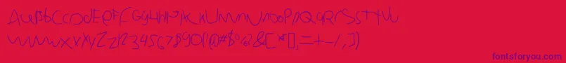 Diodefont Font – Purple Fonts on Red Background