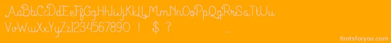 HurufMiranti Font – Pink Fonts on Orange Background