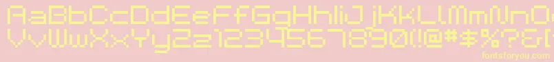 Bmspa Font – Yellow Fonts on Pink Background