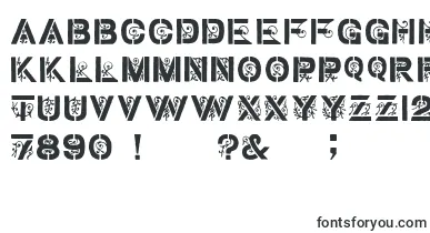 GothicStencilDker font – filled Fonts
