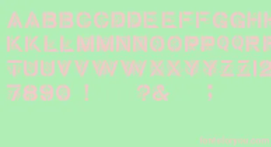 GothicStencilDker font – Pink Fonts On Green Background