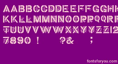 GothicStencilDker font – Pink Fonts On Purple Background