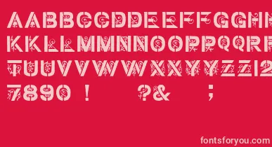 GothicStencilDker font – Pink Fonts On Red Background