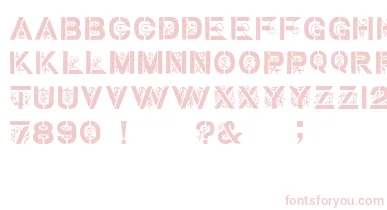 GothicStencilDker font – Pink Fonts On White Background