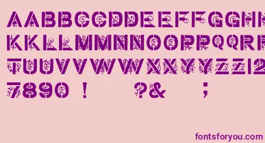 GothicStencilDker font – Purple Fonts On Pink Background