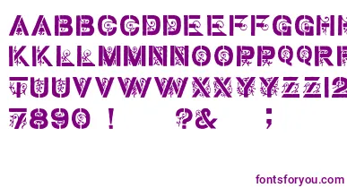GothicStencilDker font – Purple Fonts On White Background