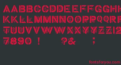 GothicStencilDker font – Red Fonts On Black Background
