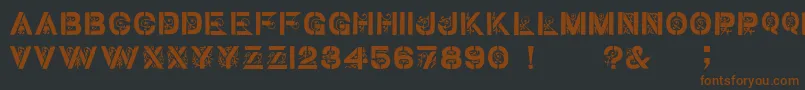 GothicStencilDker Font – Brown Fonts on Black Background