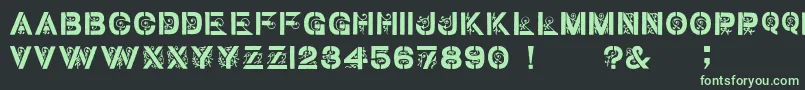 GothicStencilDker Font – Green Fonts on Black Background