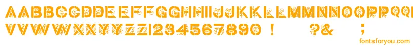 GothicStencilDker Font – Orange Fonts on White Background