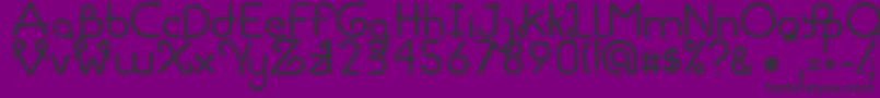 RibbonsRegular Font – Black Fonts on Purple Background