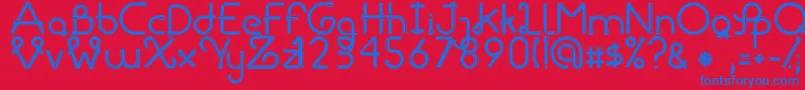 RibbonsRegular Font – Blue Fonts on Red Background