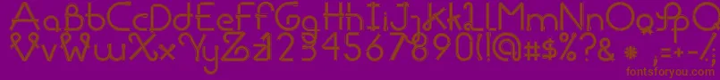 RibbonsRegular Font – Brown Fonts on Purple Background