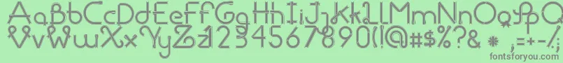 RibbonsRegular Font – Gray Fonts on Green Background
