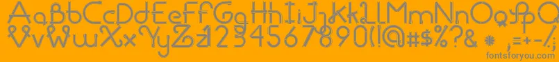 RibbonsRegular Font – Gray Fonts on Orange Background