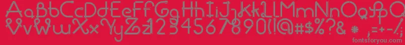 RibbonsRegular Font – Gray Fonts on Red Background