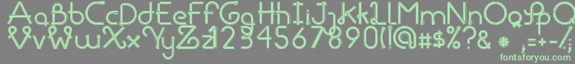 RibbonsRegular Font – Green Fonts on Gray Background