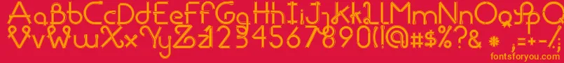 RibbonsRegular Font – Orange Fonts on Red Background