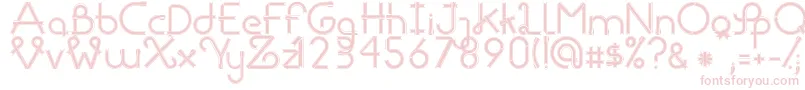Czcionka RibbonsRegular – różowe czcionki na białym tle