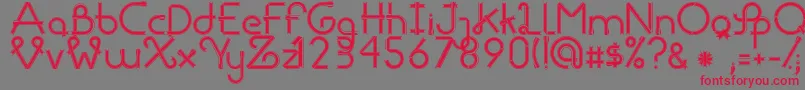 RibbonsRegular Font – Red Fonts on Gray Background