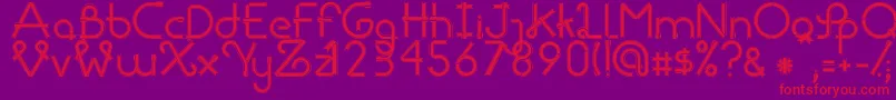 fuente RibbonsRegular – Fuentes Rojas Sobre Fondo Morado