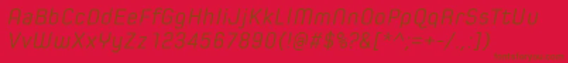 Шрифт SpoonRegularItalic – коричневые шрифты на красном фоне