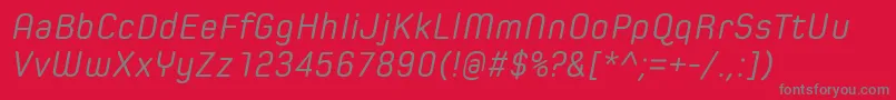 SpoonRegularItalic Font – Gray Fonts on Red Background