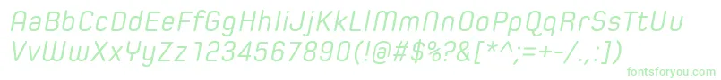 SpoonRegularItalic Font – Green Fonts on White Background