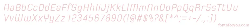 SpoonRegularItalic Font – Pink Fonts on White Background