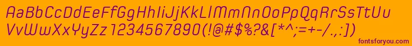 SpoonRegularItalic Font – Purple Fonts on Orange Background