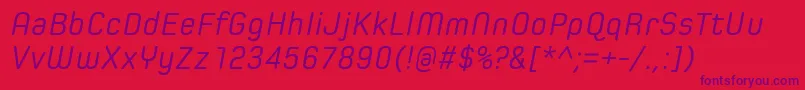 SpoonRegularItalic Font – Purple Fonts on Red Background