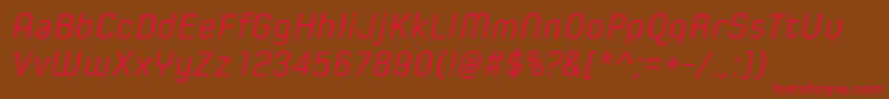 Шрифт SpoonRegularItalic – красные шрифты на коричневом фоне